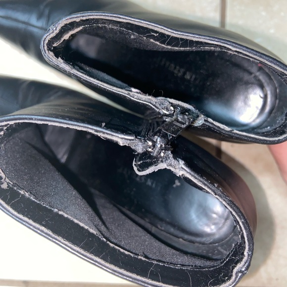 Colin Stuart Womenâs Black Pointed Toe Heeled Booties Vintage - Picture 10 of 15